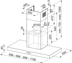 DAVLUMBAZ FORMAT FDF EG6 90 XS INOX 90 cm
