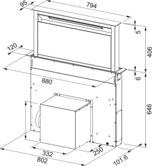 DAVLUMBAZ DOWNDRAFT FDW 908 IB XS 90 cm