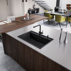 FRAGRANIT EVYE MARIS MRG 610-72 TL Matt Black TEK GÖZLÜ DAMLALIKSIZ