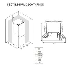BUZDOLABI SOLO FMD 600 TNF NE E