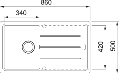 FRAGRANIT EVYE BASIS BFG 611 SLATE GREY TEKGÖZLÜ SAĞ/SOL DAMLALIKLI